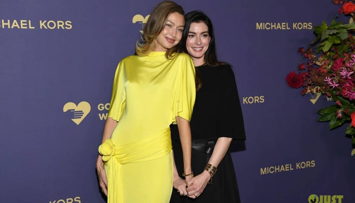 Gigi Hadid gives shoutout to Anne Hathaway for Golden Heart Award Gigi Hadid gives shoutout to Anne Hathaway for Golden Heart Award