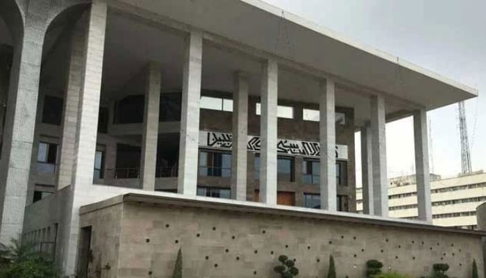 A general view of Islamabad High Court building in the federal capital. — Geo News/File