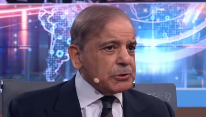 Prime Minister Shehbaz Sharif speaks during a panel discussion at the ninth edition of the Future Investment Initiative (FII9) conference in Riyadh, Saudi Arabia, October 28, 2025. — Screengrab via YouTube/Geo News