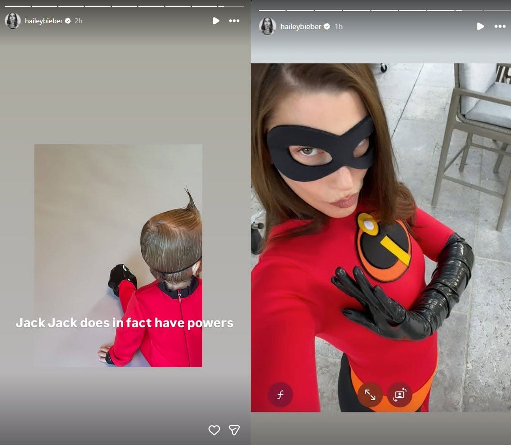 Justin Bieber misses out as Hailey, son Jack suit up as The Incredibles
