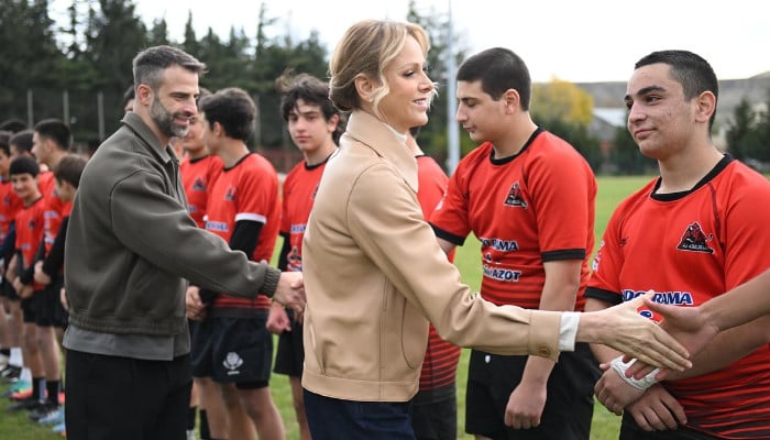 Princess Charlene shares special moment with players in Monaco