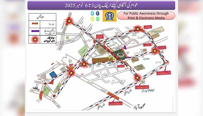 Traffic plan at glance. — Facebook/@karachitrafficpoliceofficial