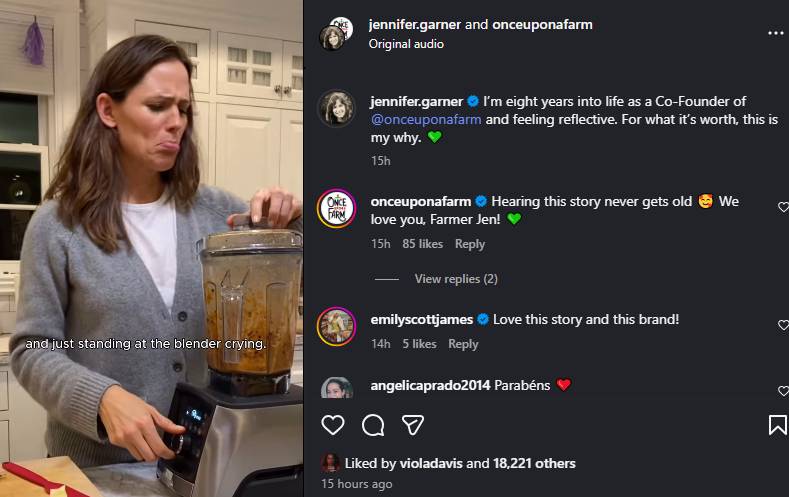 Jennifer Garner reveals real reason behind her farming brand origin