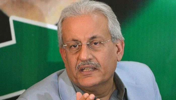 Former Senate chairman Raza Rabbani addresses an event. — Radio Pakistan/File