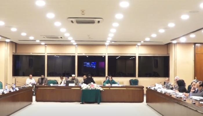 MNA Shahida Akhtar Ali chairing the meeting of the sub-committee of Public Accounts Committee (PAC) on November 19, 2025. — Facebook/NationalAssemblyOfPakistan/Screengrab