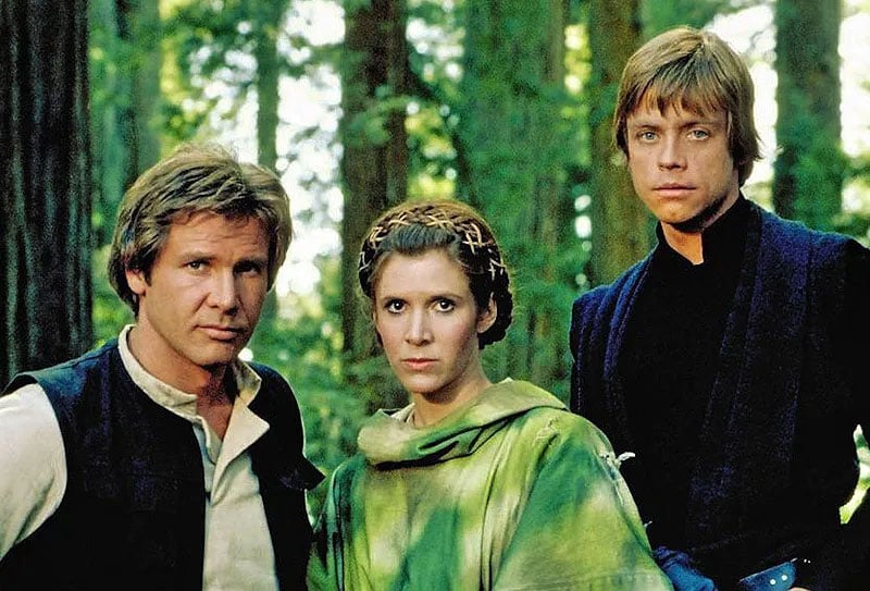 Han Solo, Princess Leia and Luke Skywalker