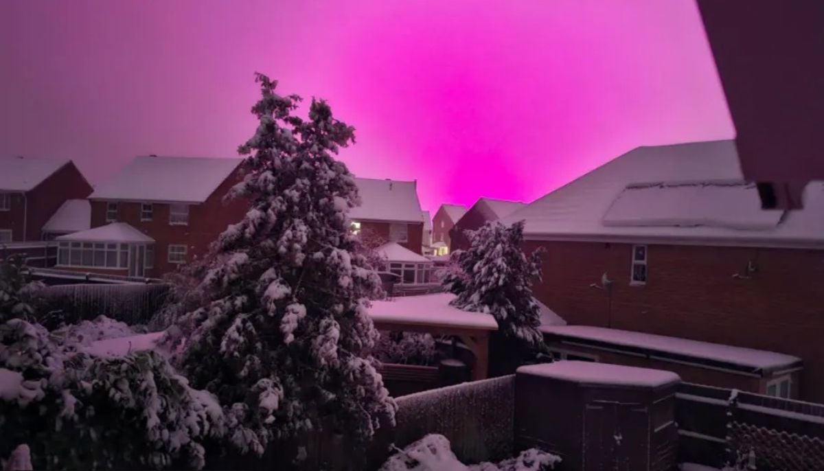 Birmingham turns Pink: Watch mysterious pink sky during snowstorm