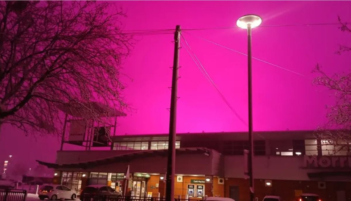 Birmingham turns Pink: Watch mysterious pink sky during snowstorm