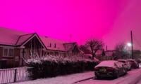 Birmingham turns Pink: Watch mysterious pink sky during snowstorm