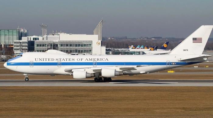 US 'Doomsday Plane' lands at LAX for the first time in its 51-year history 