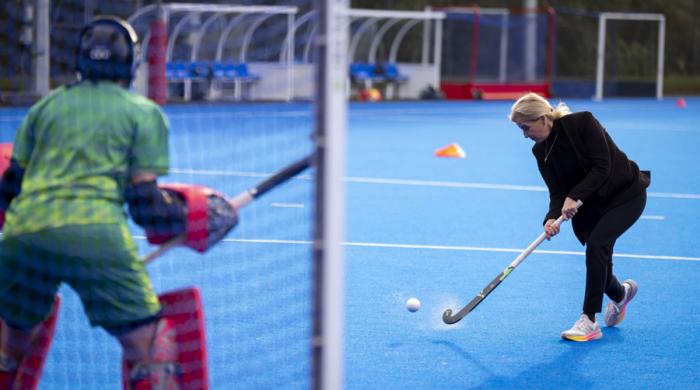 Duchess Sophie joins England and GB Hockey training sessions