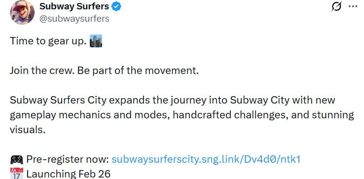 Subway Surfers City: Release date, exciting new modes,  and all the big changes coming in 2026