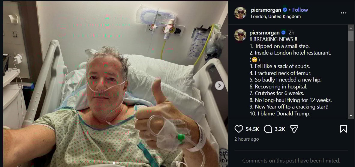 Piers Morgan in hospital: Heres why