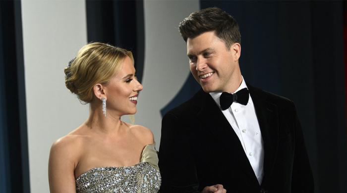 Colin Jost jokes about Scarlett Johansson losing highest-grossing actor crown to Zoe Saldana