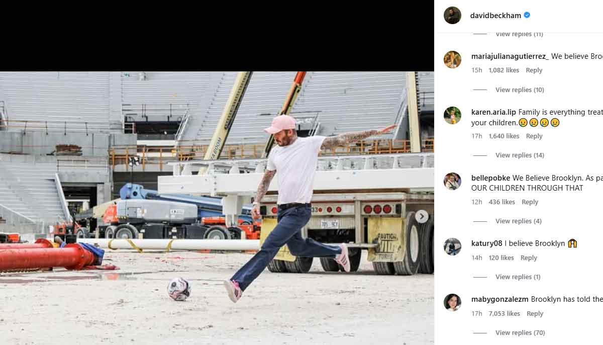 We believe Brooklyn: David Beckham trolled after sons statement