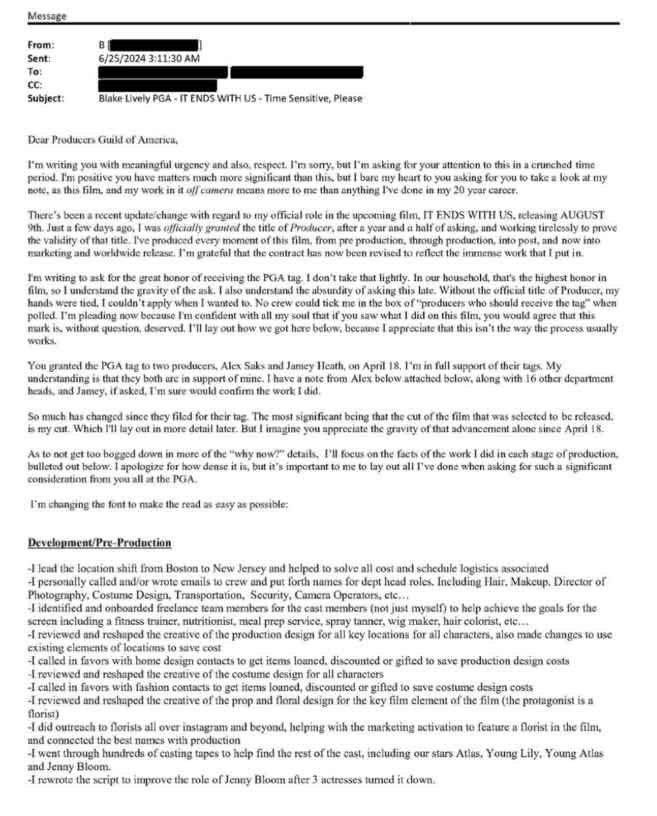 Petition against Blake Lively PGA letter gains traction after texts with Taylor Swift revealed