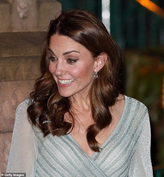 Middleton is wearing one of several green amethyst earrings she has