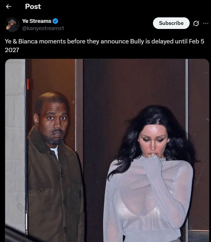 Bianca Censori likes to follow Kanye Wests rules on diet