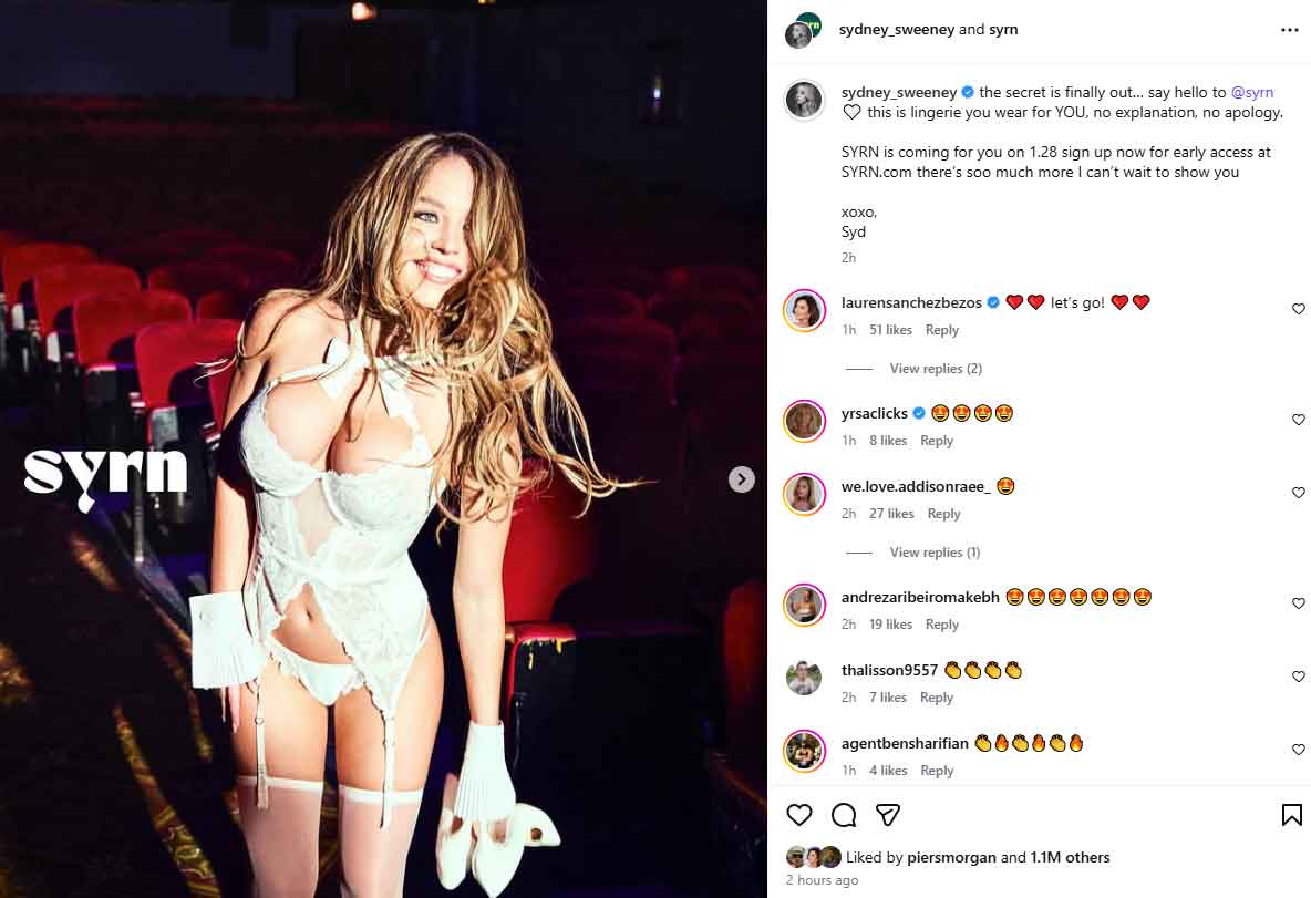 Amid fears of arrest, Sydney Sweeney promotes lingerie line, ignoring Billie Eilishs sarcasm