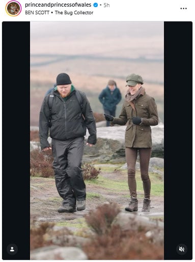 Kate Middleton joins wellbeing walk amid stormy UK weather