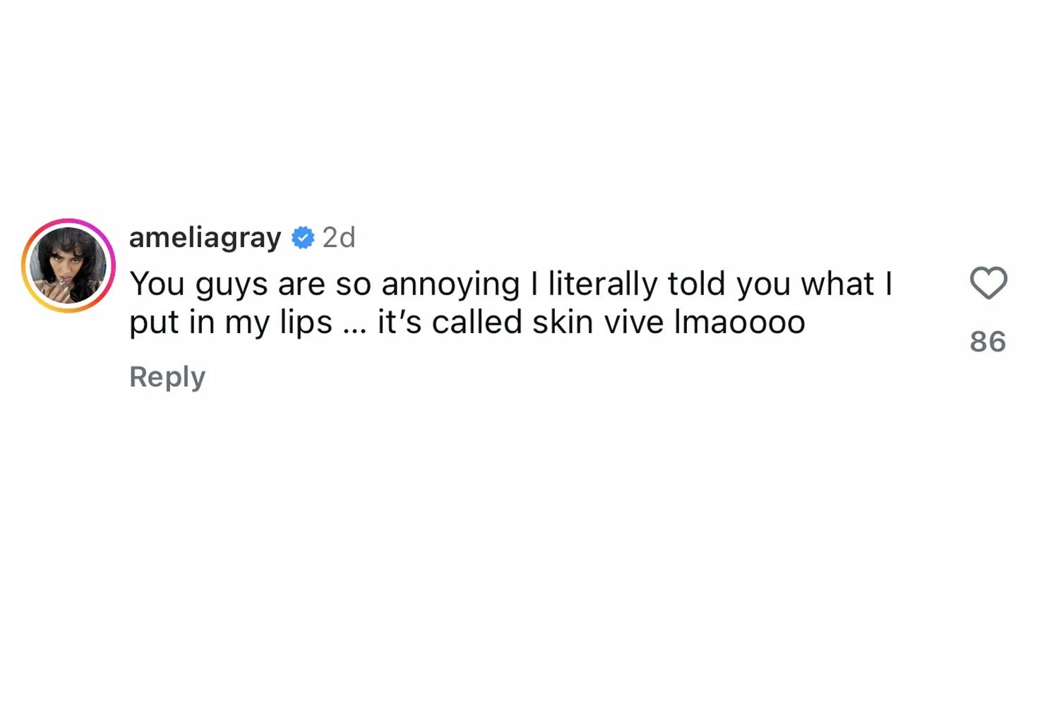 Amelia Gray pushes back at claims she lied about plastic surgery