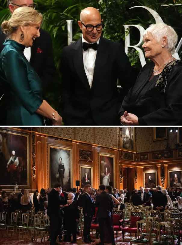 Duchess Sophie seen laughing with Queen Elizabeth actress at palace event