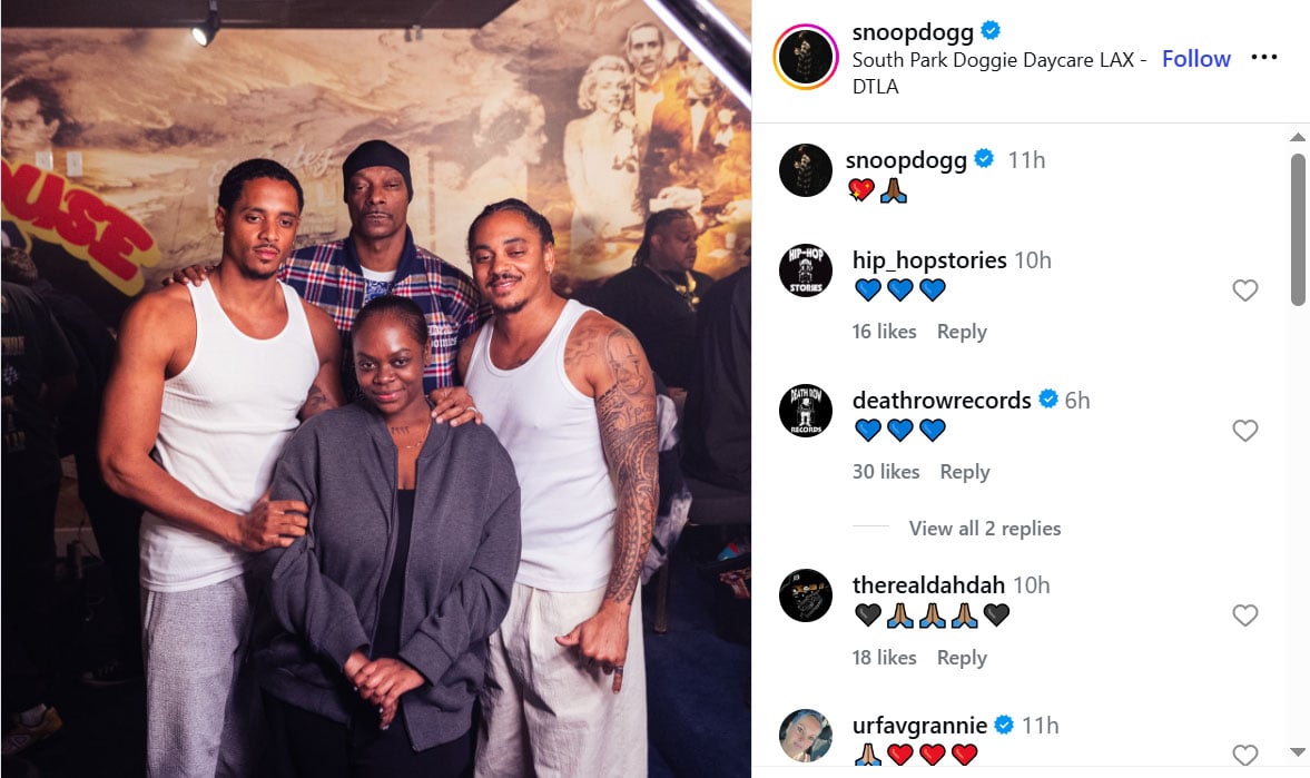 Snoop Dogg consoles daughter Cori Broadus after she loses her baby girl Codi Dreaux