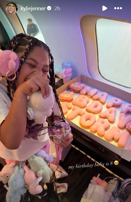 Kylie Jenner and Travis Scott reunite for joint birthday celebration for Stormi and Aire