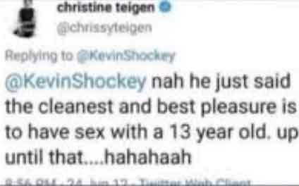 Chrissy Teigen shown deleted tweets as she laughs at Trevor Noahs Grammy jokes