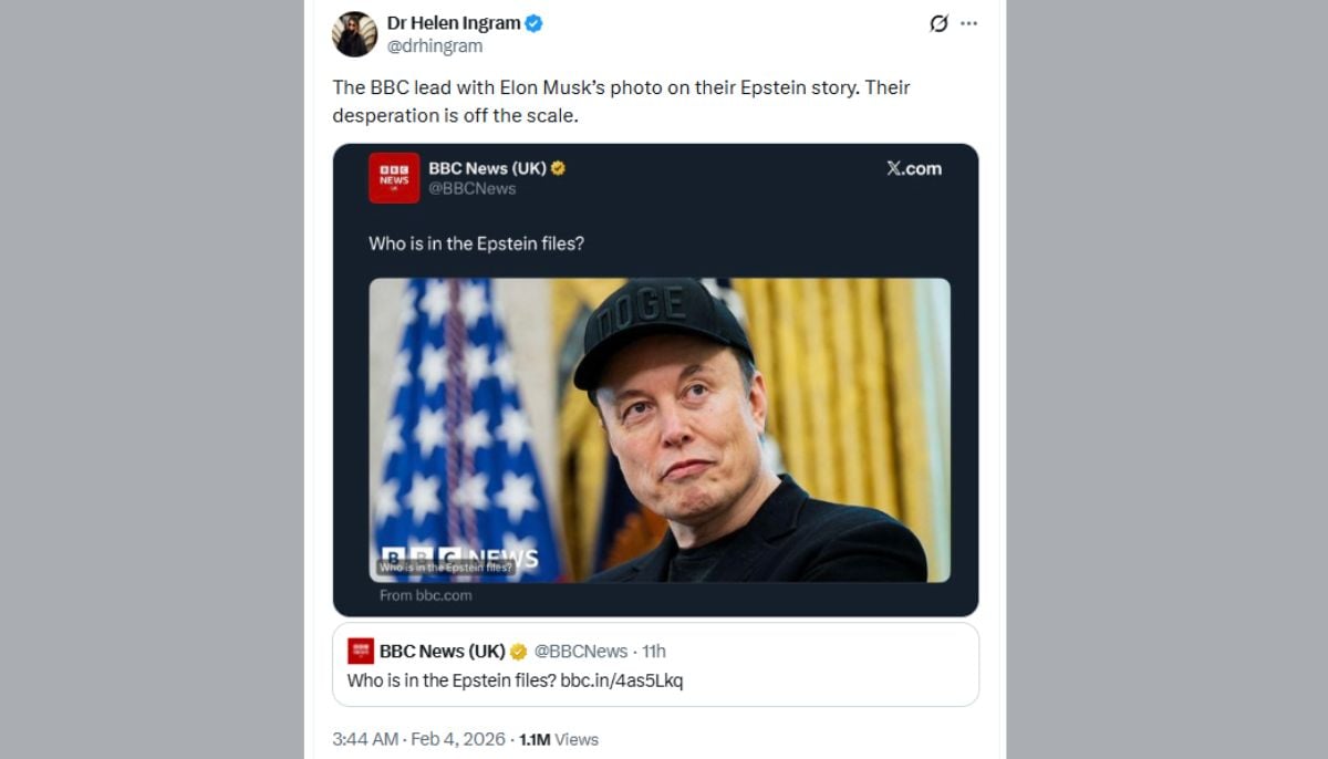 Elon Musk slams BBC over Epstein files photo controversy