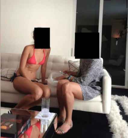 Purported  photo of Mette-Marit at Epstein home