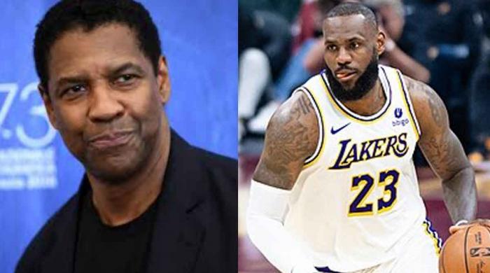 Denzel Washington surprises LeBron James