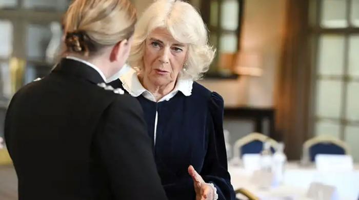 Queen Camilla makes poignant visit to police stations to inspect work