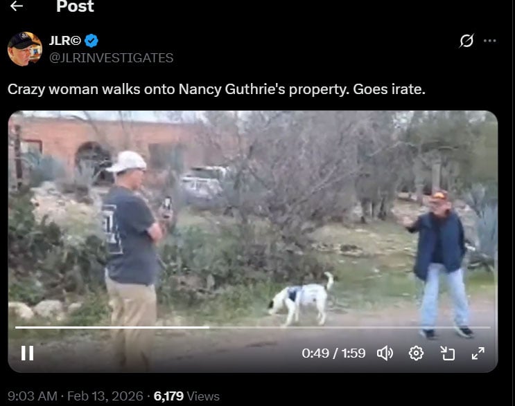 Woman calls press ‘vultures’ outside Nancy Guthrie’s home after tense standoff
