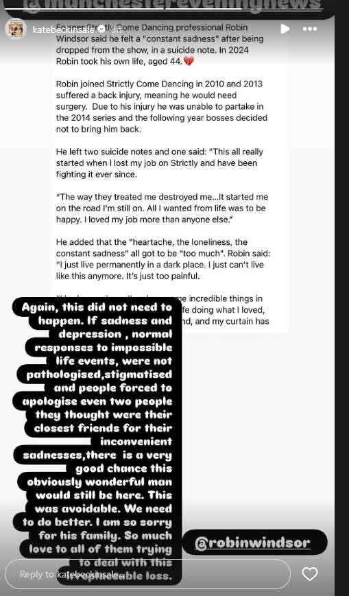 Robin Windsors death: Kate Beckinsale says it was preventable tragedy