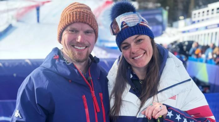 Breezy Johnson engaged at Olympics after emotional finish line proposal