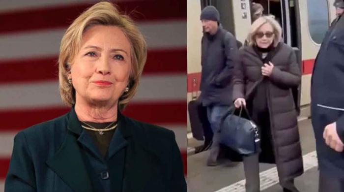 Hillary Clinton's Munich train video sparks conspiracy theories 