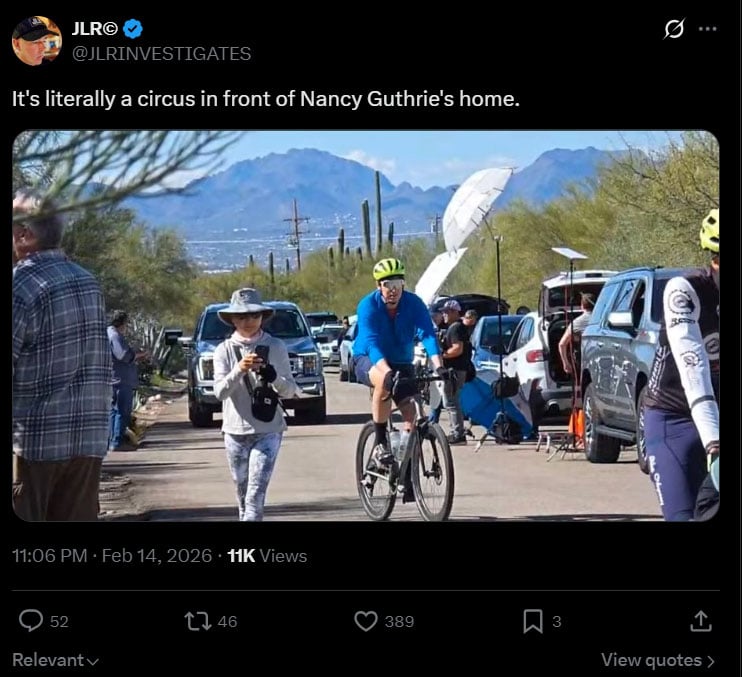 Drama outside Nancy Guthries home unfolds described as circus