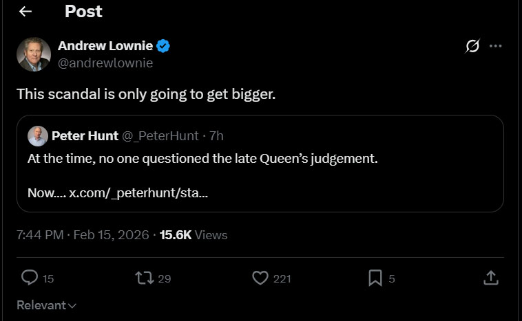 Critics target palace narrative after Andrews controversy refuses to die