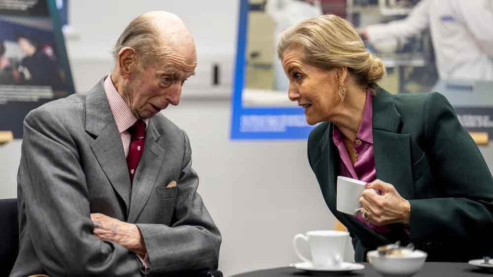 The Duke of Kent pictured with Duchess Sophie in January 2026 during royal duties