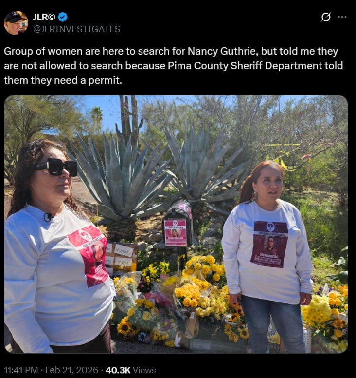 Savannah Guthrie mother case: Police block activist mom group efforts to search for missing Nancy over permission row