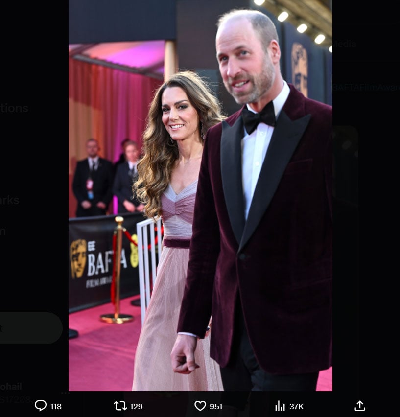 Kate Middleton 2026 BAFTA dress honours Queen Elizabeth priceless diamonds