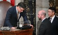 Mike Johnson presents George Washington's Gavel for first time at State of Union