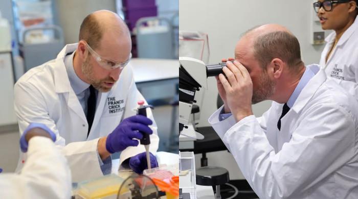 Prince William explores future of medicine in rare lab appearance