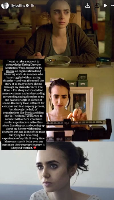 Lily Collins makes raw confession about eating disorder: I was in control I was skinny