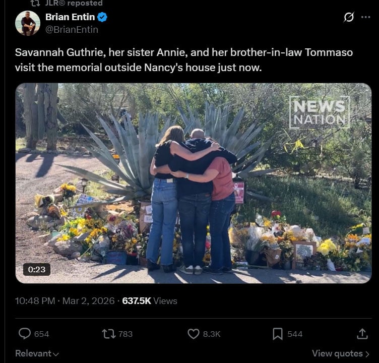 Savannah Guthrie makes a powerful message as Nancys missing marks month