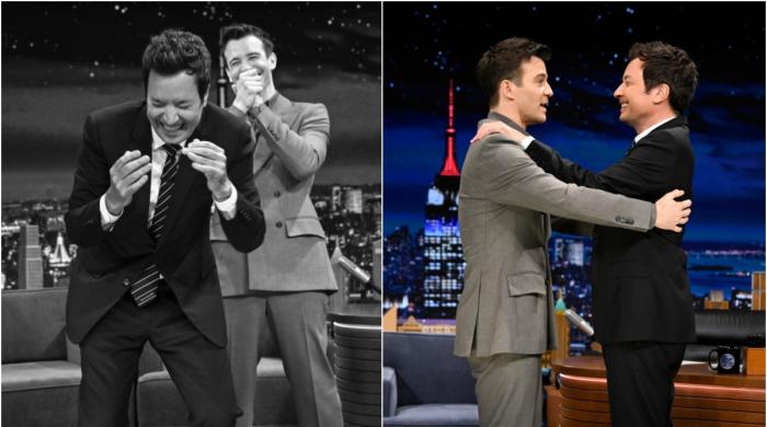 Watch: Luke Thompson teach Jimmy Fallon a romantic Bridgerton dance
