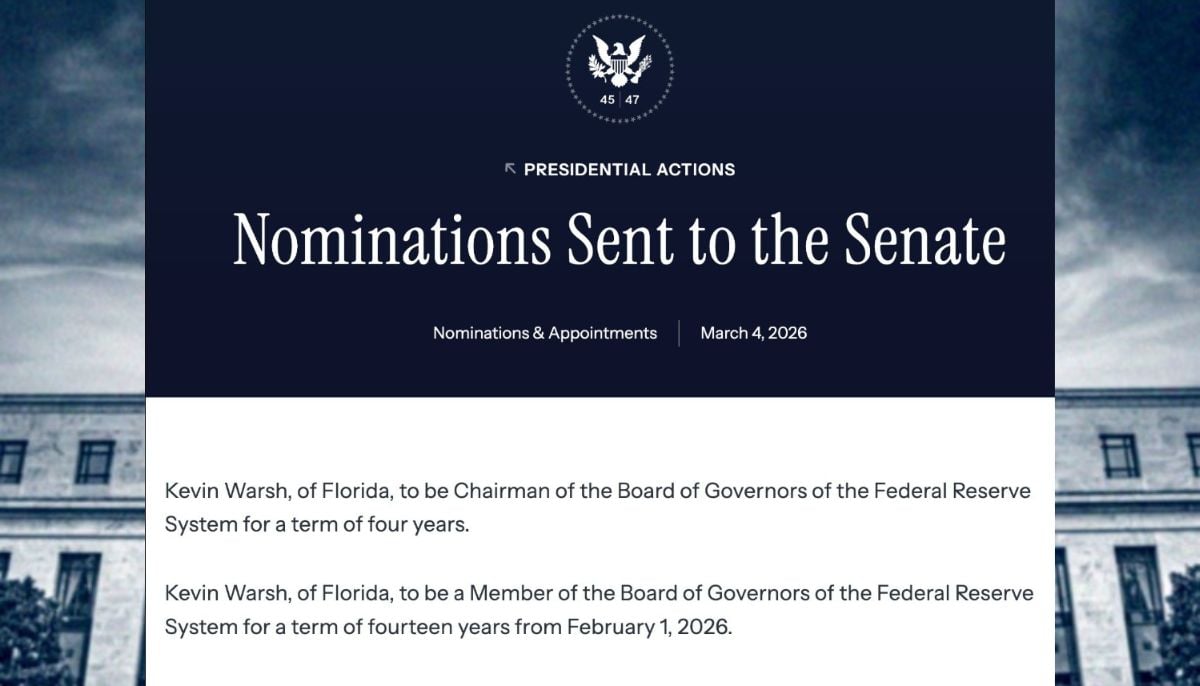 The White House submitted Kevin Warshs nomination, as President Trump announced on January 30, to nominate Warsh for Federal Reserve chair