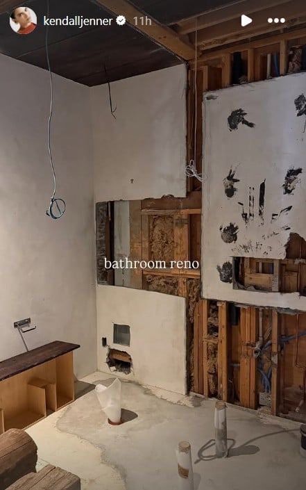 Kendall Jenner drops before-and-after comparison after bathroom renovation