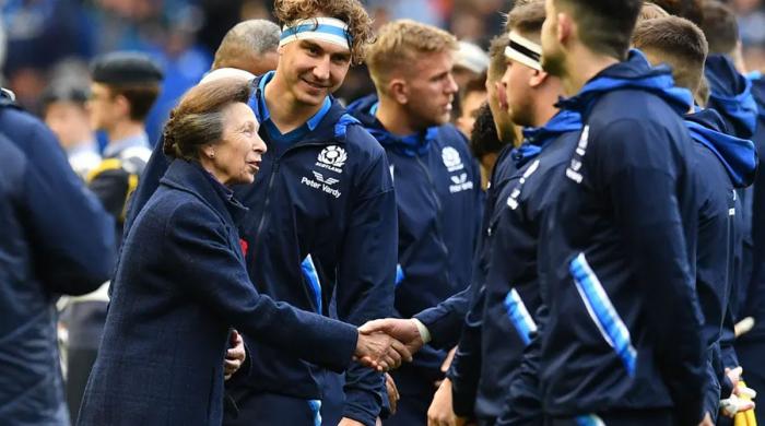 Princess Anne sticks to 'formalities' amid hilarious moment at Six Nations finale  